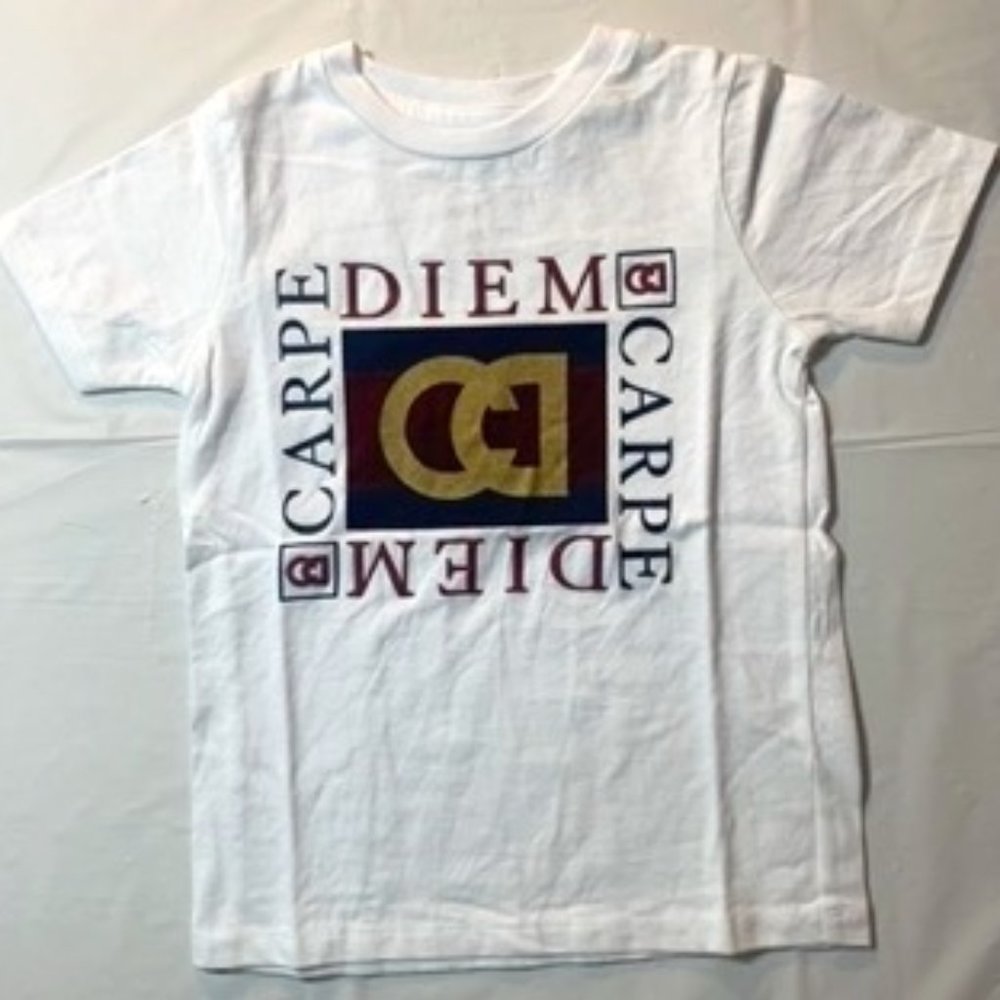 River Island Carpe Diem Print T-Shirt, White